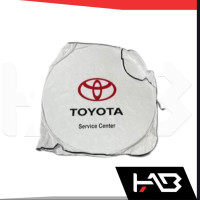 Car sunshade with TOYOTA logo